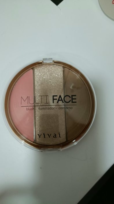 PALETA  DE ILUMINADOR+ CONTORNO E BLUSH  FACE VIVAI