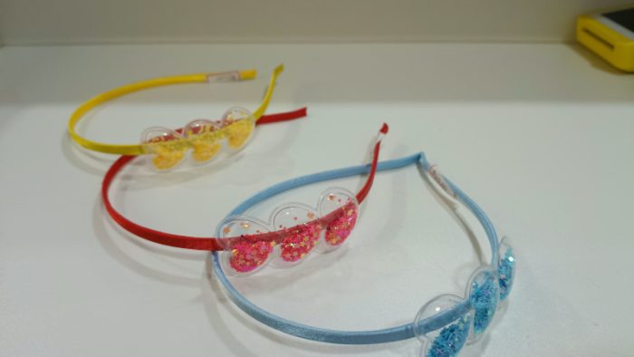 TIARAS DE CORAÇÃO E POPURINA INFANTIS