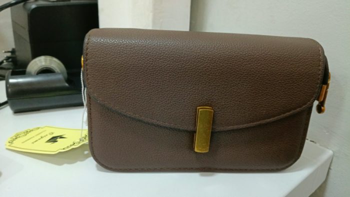 BOLSA MARROM PU ORIGAME